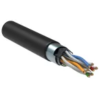 Витая пара F/UTP кат 6 4x2х23AWG solid LSZH 305м черный