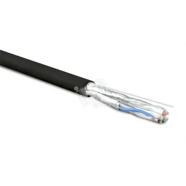 Витая пара U/FTP кат 6 4 пары AWG23 solid IN/OUT IN LSZH нг(А)-HF черный 500м