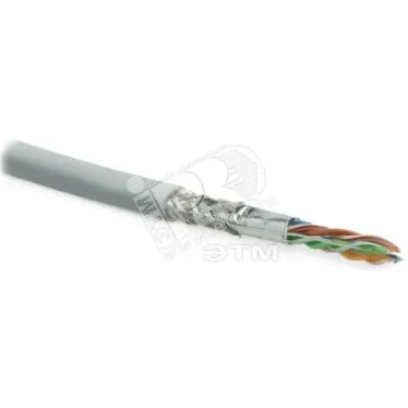 Витая пара SF/UTP кат 6 4 пары AWG26 patch IN LSZH нг(А)-HF серый 500м