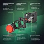 Лампа сигнальная SB5 в сборе модульная 22 мм зеленая 24В DC