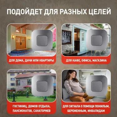 Звонок BIONIC Silver беспроводной (10/60/480)