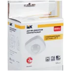 Датчик движения ДД 023 белый 2000Вт 360гр 20м IP20 IEK