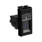 Avanti USB 3.0 розетка ''Черный квадрат'' модульная, тип А-А, 1 модульная