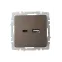 BRITE Розетка USB A+C 18Вт РЮ11-1-БрТБ темная бронза