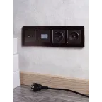 BRITE Розетка USB A+C 18Вт РЮ11-1-БрТБ темная бронза
