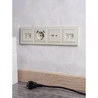 BRITE Розетка USB A+C 18Вт РЮ11-1-БрКр бежевый