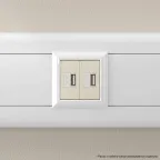 Avanti USB зарядное устройство ''Ванильная дымка'', 2.1А, 2 модульная