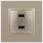 Устройство зарядное USB, 5В-2100мА, Эра Elegance, шампань, 14-4110-04