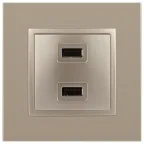 Устройство зарядное USB, 5В-2100мА, Эра Elegance, шампань, 14-4110-04