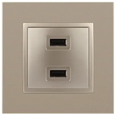 Устройство зарядное USB, 5В-2100мА, Эра Elegance, шампань, 14-4110-04