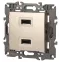 Устройство зарядное USB, 5В-2100мА, Эра Elegance, шампань, 14-4110-04
