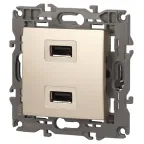 Устройство зарядное USB, 5В-2100мА, Эра Elegance, шампань, 14-4110-04