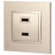 Устройство зарядное USB, 5В-2100мА, Эра Elegance, шампань, 14-4110-04