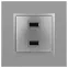 Устройство зарядное USB, 5В-2100мА, Эра Elegance, алюминий, 14-4110-03