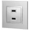 Устройство зарядное USB, 5В-2100мА, Эра Elegance, алюминий, 14-4110-03