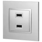 Устройство зарядное USB, 5В-2100мА, Эра Elegance, алюминий, 14-4110-03