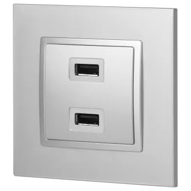 Устройство зарядное USB, 5В-2100мА, Эра Elegance, алюминий, 14-4110-03
