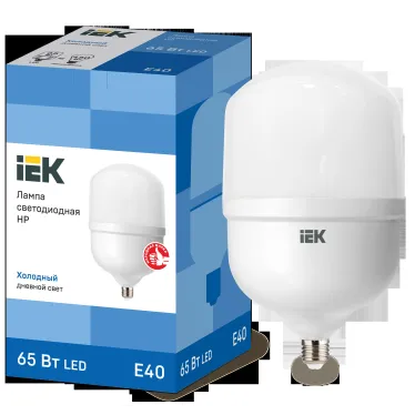 Лампа светодиодная HP 65Вт 230В 6500К E40 IEK