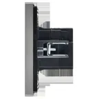 FORTE@PIANO Розетка USB A+C 3,1А FP550 сталь IEK