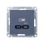 ATLASDESIGN USB РОЗЕТКА тип-C 65W высокоскор.заряд. QC, PD, механизм, ГРИФЕЛЬ