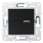 SKANDY Розетка USB A+C 18Вт SK-R13Bl черный IEK