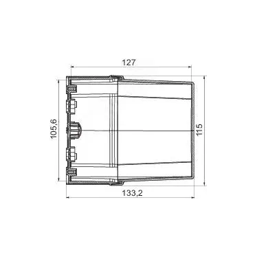 ПЛАСТ.КОРОБКА ABS 116x116x62