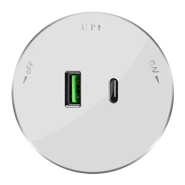 MultiTrack Розетка 2хUSB (тип А+С) 18Вт, 5В/3А Белый