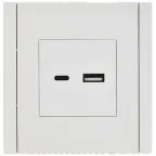 FORTE@PIANO Розетка USB A+C 3,1А FP250 белый IEK