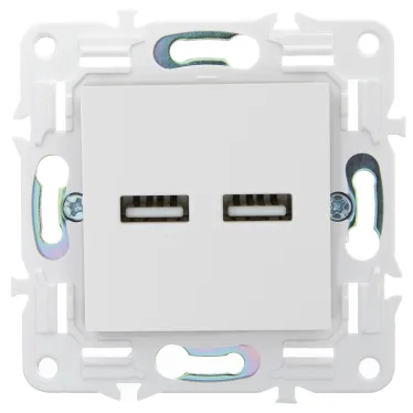 SKANDY Розетка USB A+A 3,1А SK-R15W арктический белый IEK