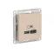 ATLASDESIGN USB РОЗЕТКА A+С, 5В/2,4А, 2х5В/1,2А, механизм, ПЕСОЧНЫЙ