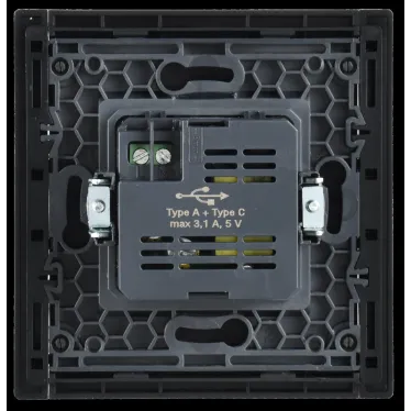FORTE@PIANO Розетка USB A+C 3,1А FP350 серый IEK