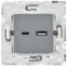 SKANDY Розетка USB A+C 3,1А SK-R14Gr серый IEK