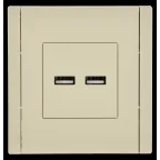 FORTE@PIANO Розетка USB A+A 3,1А FP449 ваниль IEK