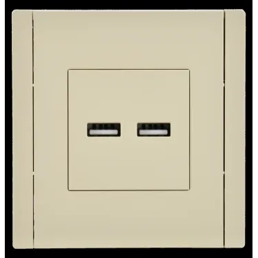 FORTE@PIANO Розетка USB A+A 3,1А FP449 ваниль IEK