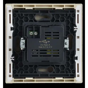 FORTE@PIANO Розетка USB A+A 3,1А FP449 ваниль IEK