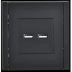 FORTE@PIANO Розетка USB A+A 3,1А FP149 черный IEK