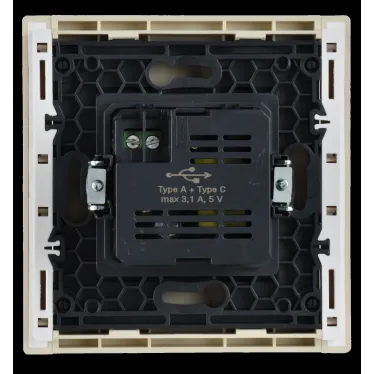 FORTE@PIANO Розетка USB A+C 3,1А FP450 ваниль IEK