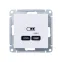 ATLASDESIGN USB РОЗЕТКА тип-C 65W высокоскор.заряд. QC, PD, механизм, БЕЛЫЙ