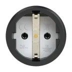 Розетка каб 16A/250V/2P+E/IP54 с черным крышкой и корпусом, маркер красный