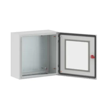 Щит с монтажной панелью ЩМП 400x400x200мм серия ST c прозрачной дверью