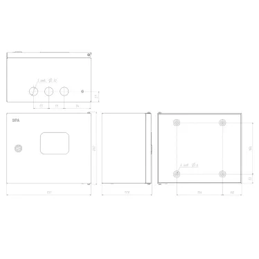 Корпус металлический SIMPLE ЩМПг (окно)-02 IP54 (250х300х175) (72)