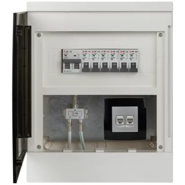 Щит распределительный со слаботочным отсеком ЭРА MultiBox bs-12s навесной пластиковый 12 модулей IP41