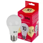                  Лампа светодиодная LED 10 Вт 800Лм 2700К груша теплый E27 220-240В LED A60-10W-827-E27 Red Line
               