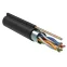 Витая пара F/UTP кат 5е 4 пары 24AWG LDPE с мет тросом 12мм черный 305м