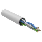 Витая пара U/UTP кат 5E 2х2х24AWG solid PVCLS нг(А)-LSLTx белый 500м