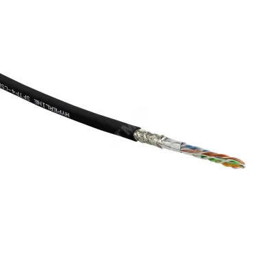 Витая пара SF/UTP кат 5e 4 пары AWG24 solid IN LSZH нг(А)-HF черный 305м