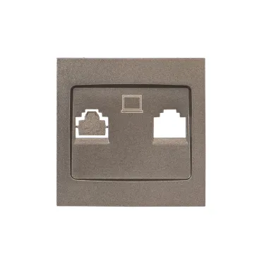 Валенсия лицевая панель розетки RJ-45 1-местная графит