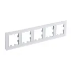                  ATLASDESIGN NATURE рамка пятипостовая, МАТОВОЕ ОРГАНИЧЕСКОЕ СТЕКЛО БЕЛЫЙ
               