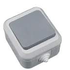Выключатель 1 кл серый IP 44