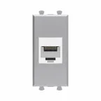                  Avanti Компьютерная розетка RJ-45 без шторки модульная, кат.6А, Закаленная сталь, 1 модуль
               